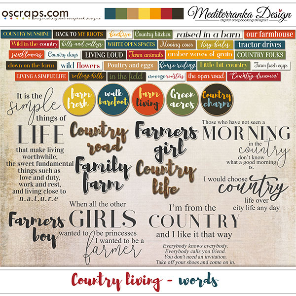 Country living (Words) 