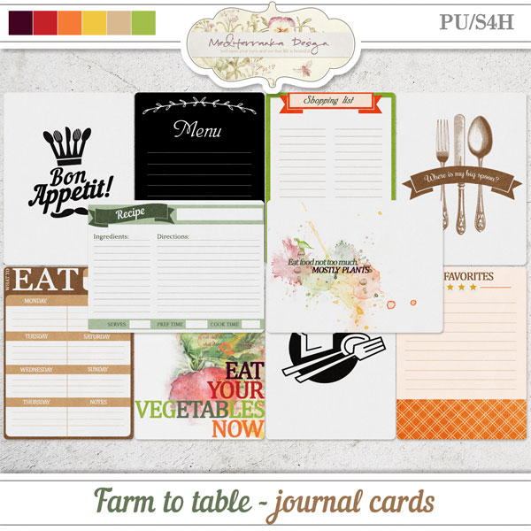 Farm to table (Journal cards)