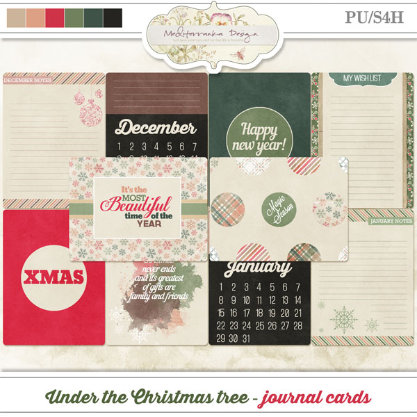 Under the Christmas tree (Journal cards)