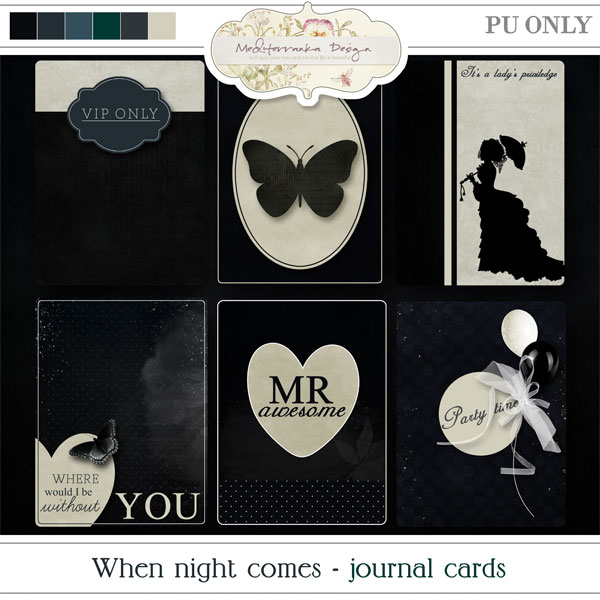 When night comes (Journal cards)