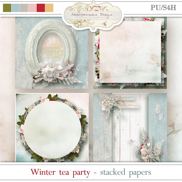 Winter tea party (Stacked papers)