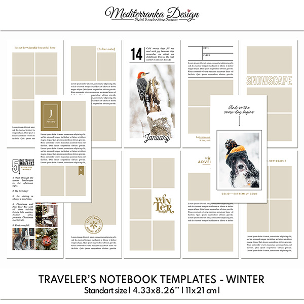 Photo templates - Winter (TN Standart size) 