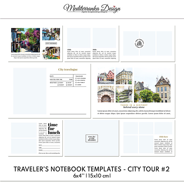 City tour (Travelers Notebook Templates #2 - 6x4) 