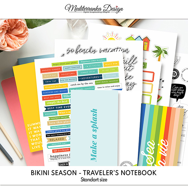 Bikini season (Printable traveler's notebook kit)  