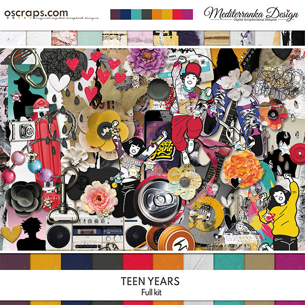 New Digital Scrapbooking Supplies Each Week at Oscraps