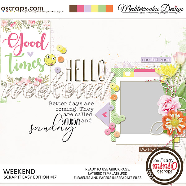 New Digital Scrapbooking Supplies Each Week at Oscraps