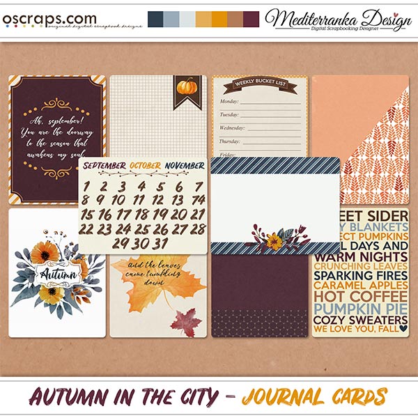 Autumn in the city (Journal cards) 