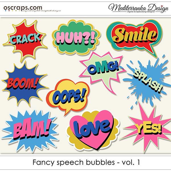 Fancy speech bubbles - Vol.1
