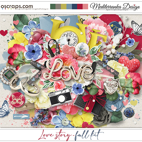 New Digital Scrapbooking Supplies Each Week at Oscraps