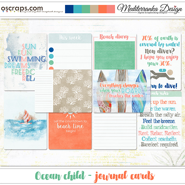 Ocean child (Journal cards)