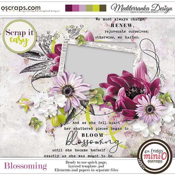 Scrap it easy: Blossoming (Mini kit) 