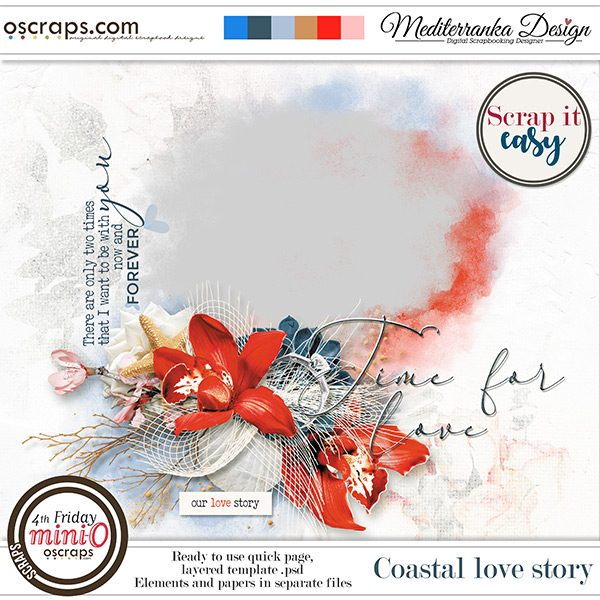 Scrap it easy: Coastal love story (Mini kit)  