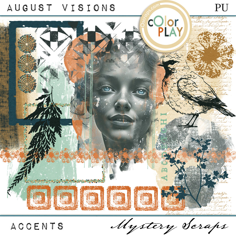 August Visions Accents by Mystery Scraps