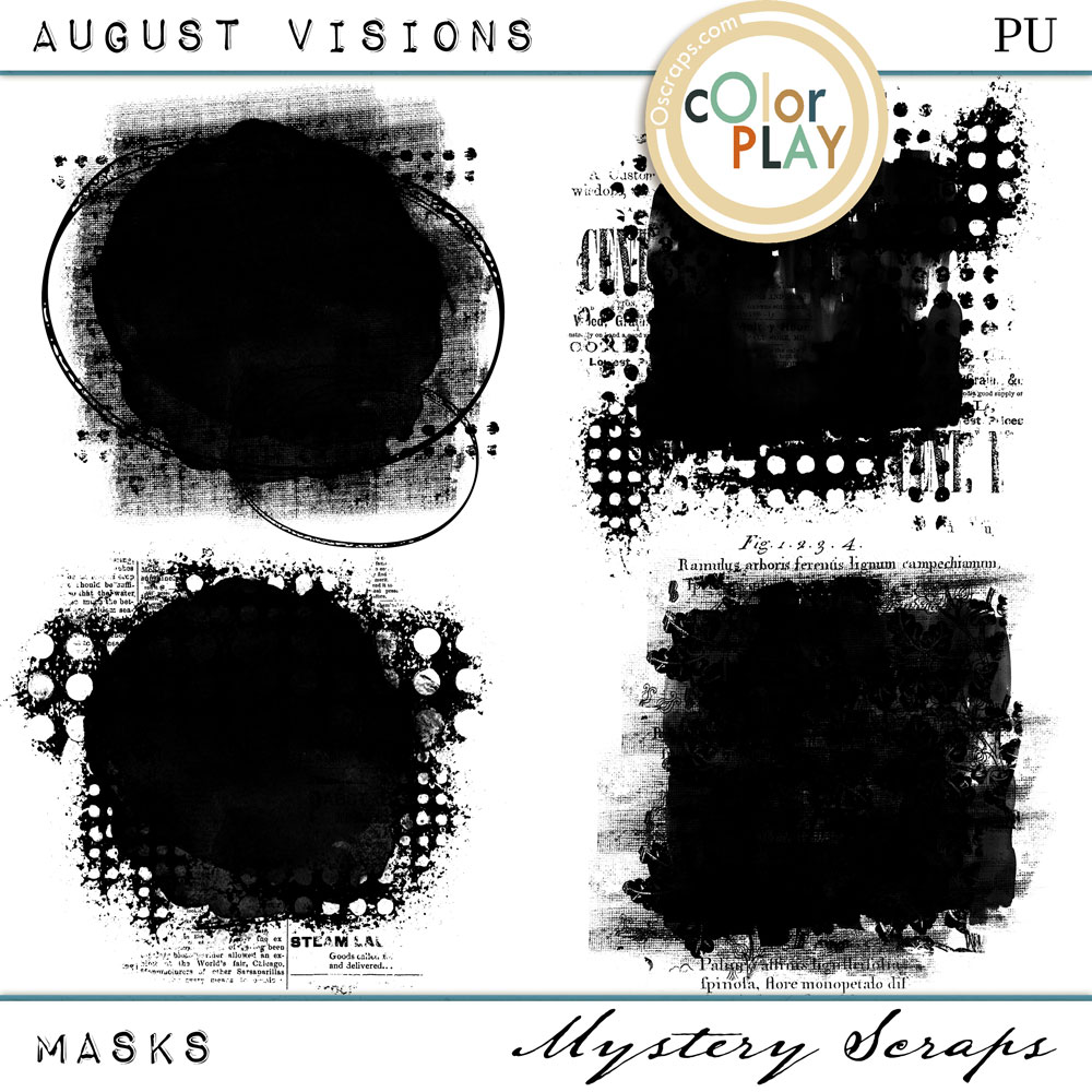 August Visions Masks by Mystery Scraps 