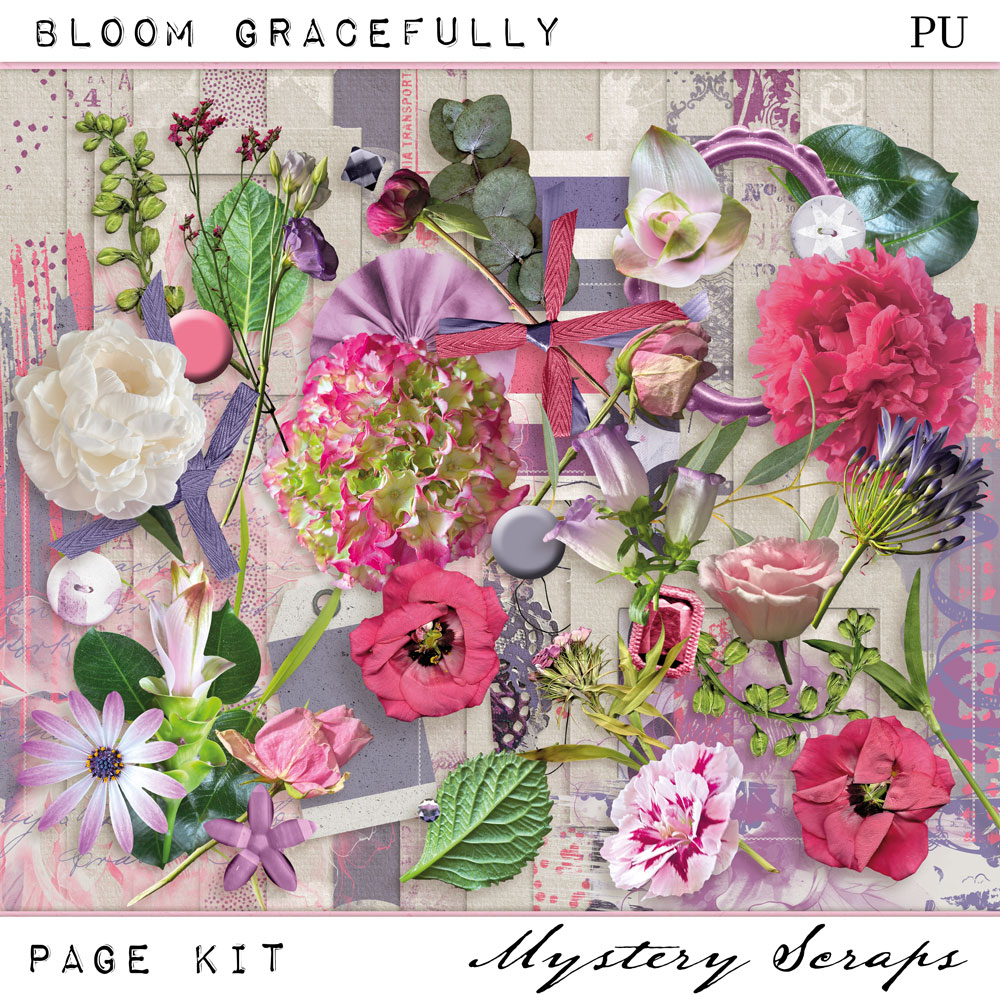 Bloom Gracefully Page Kit by Mystery Scraps 
