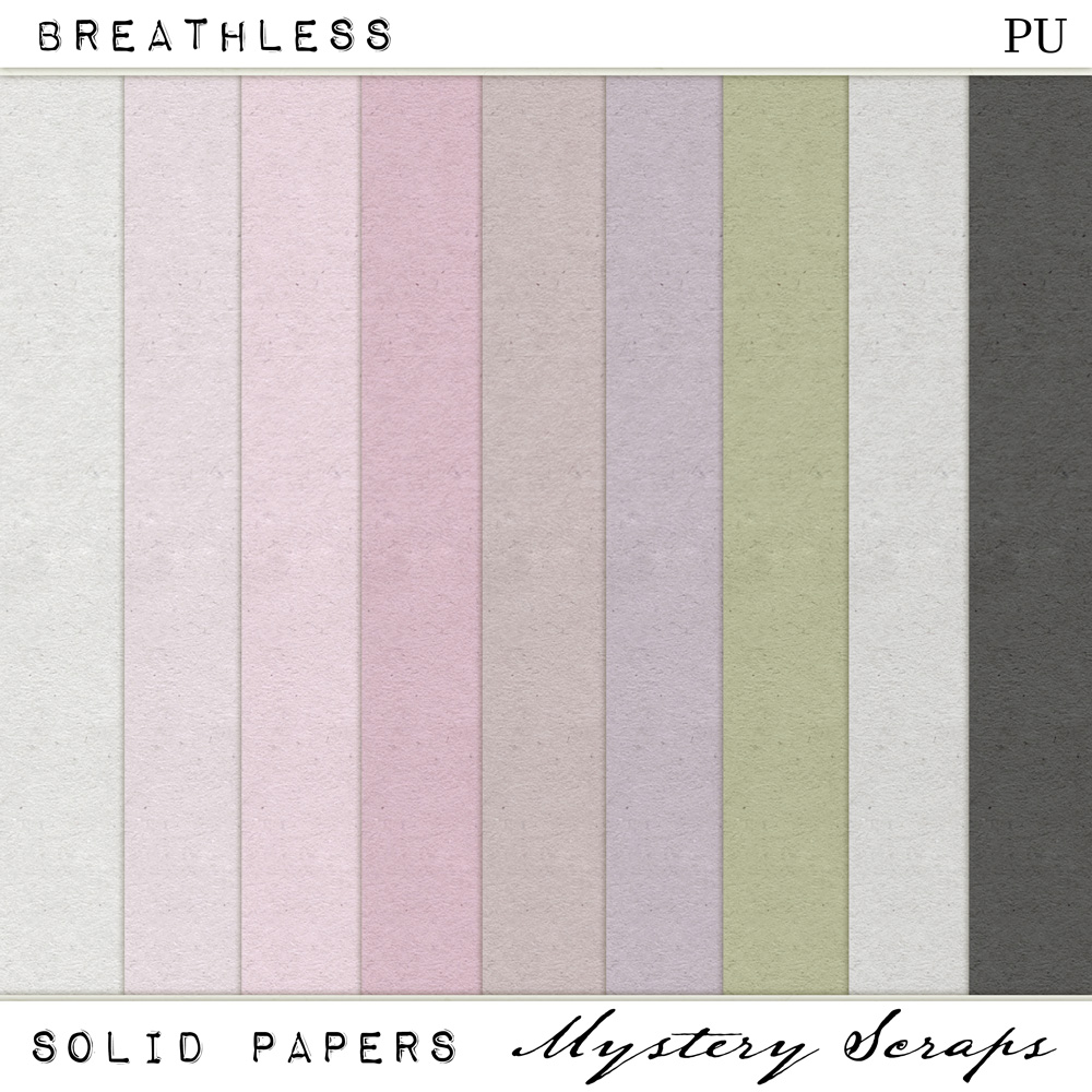 Breathless Solid Papers by Mystery Scraps