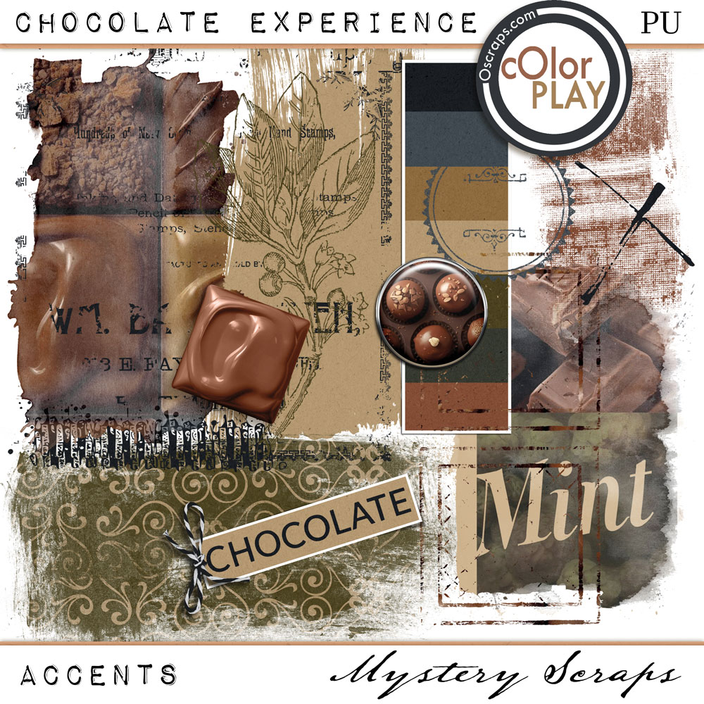 Chocolate Experience Accents by Mystery Scraps
