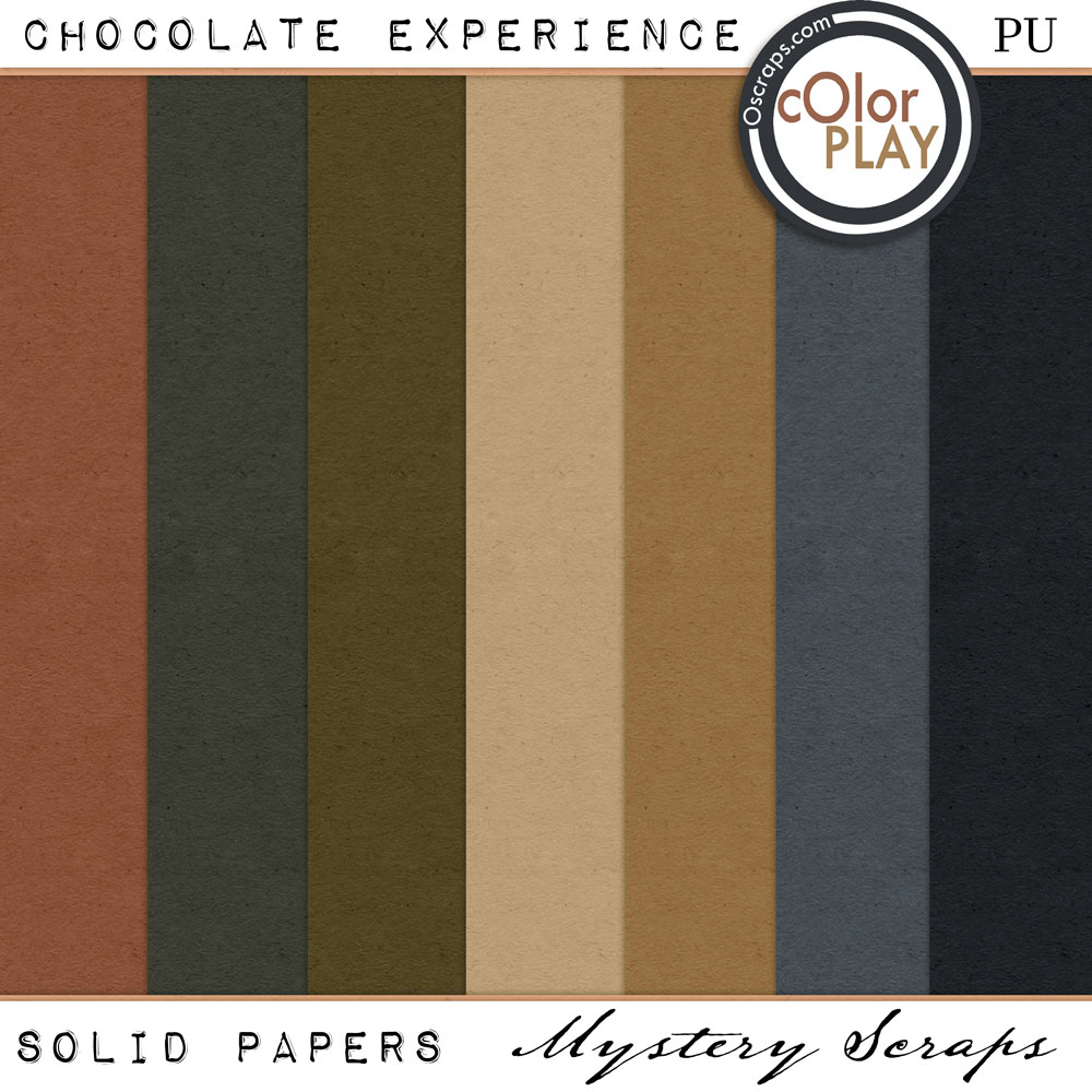 Chocolate Experience Solid Papers by Mystery Scraps