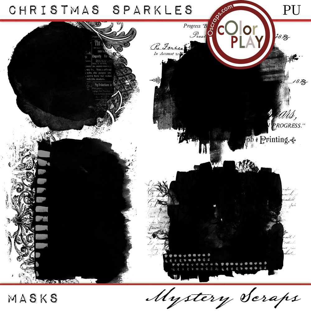 Christmas Sparkles Masks by Mystery Scraps