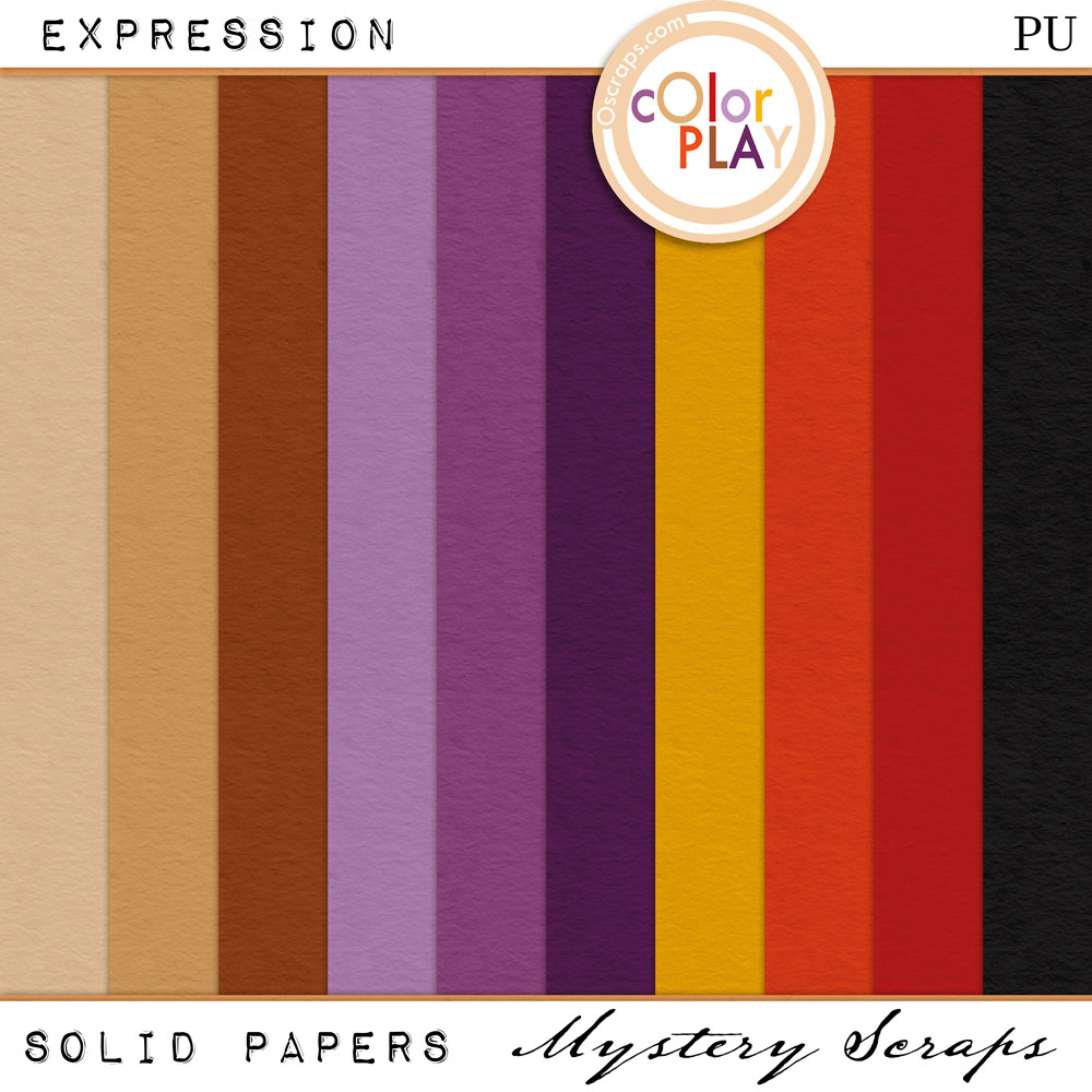 Expression Solid Papers by Mystery Scraps