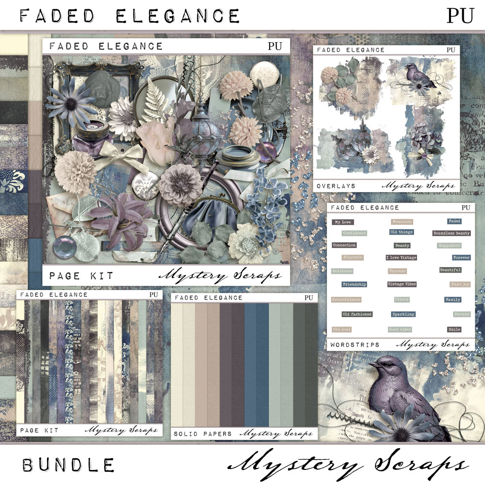 Faded Elegance Bundle by Mystery Scraps