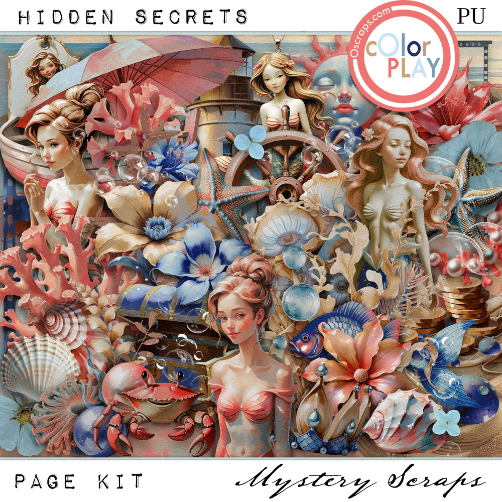 Hidden Secrets Page Kit by Mystery Scraps