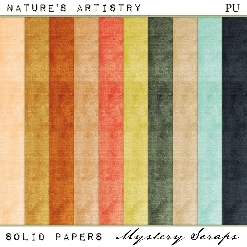 Nature's Artistry Solid Papers by Mystery Scraps