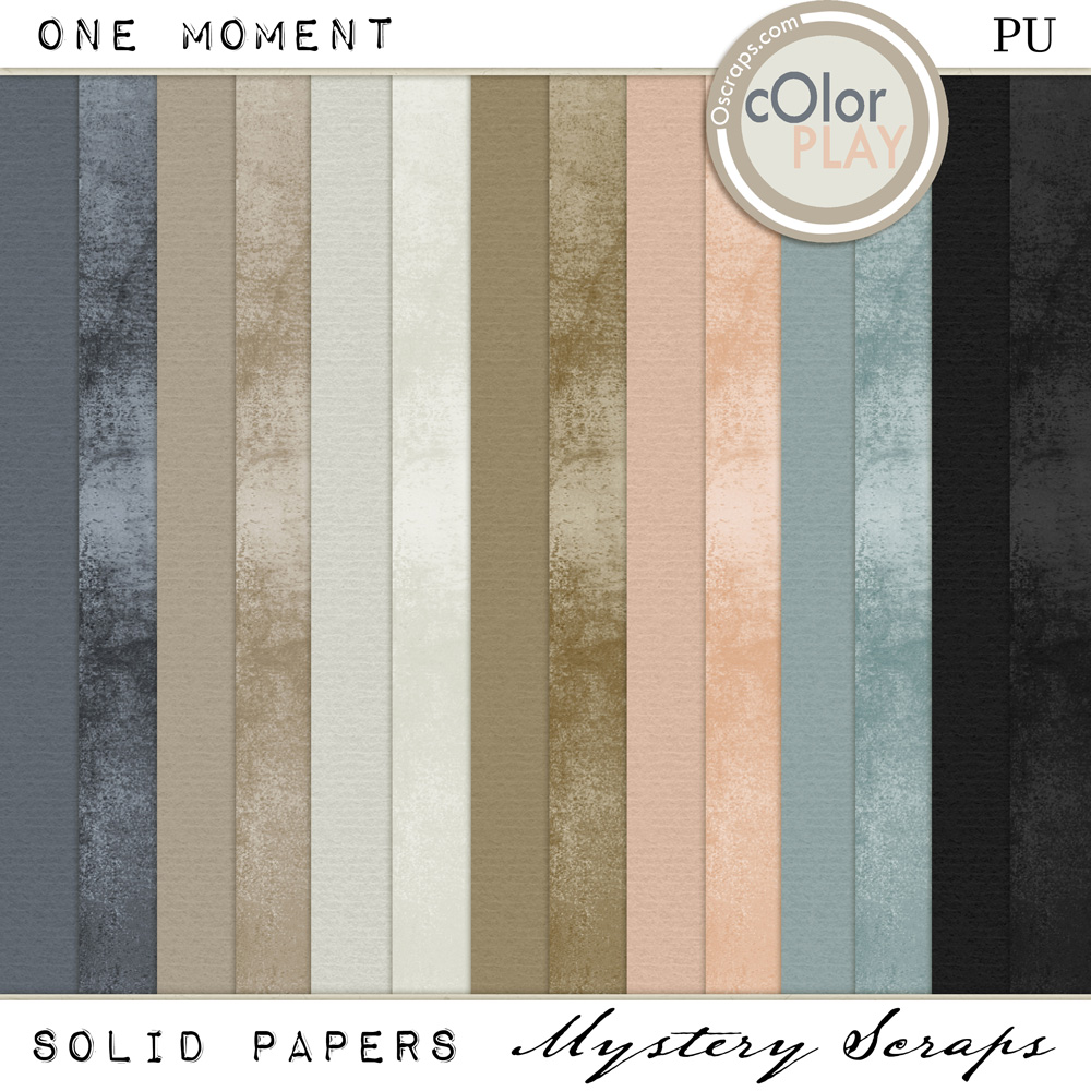 One Moment Solid Papers by Mystery Scraps 