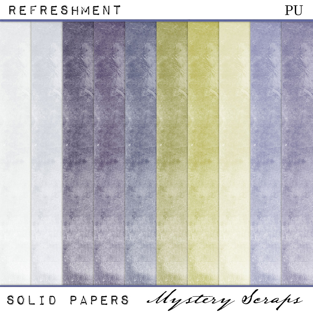Refreshment Solid Papers by Mystery Scraps 