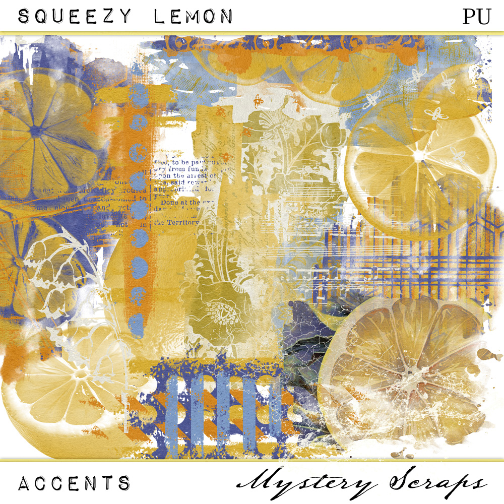 Squeezy Lemon Accents by Mystery Scraps   