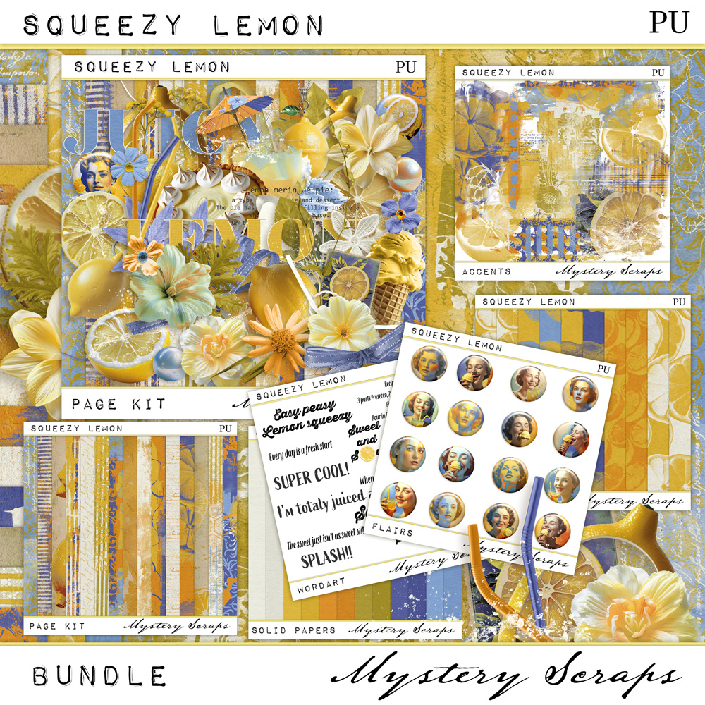 Squeezy Lemon Bundle by Mystery Scraps
