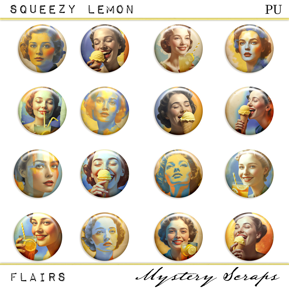 Squeezy Lemon Flairs by Mystery Scraps  