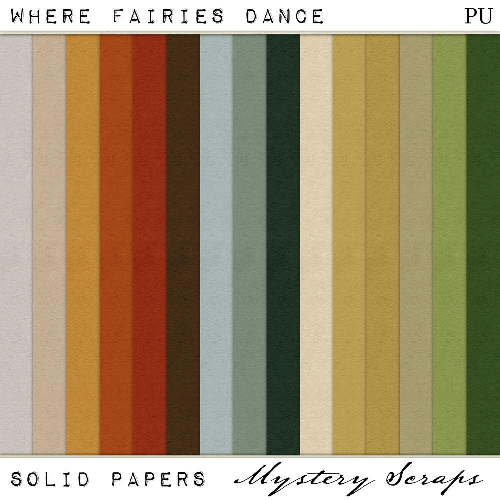 Where Fairies Dance Solid Papers by Mystery Scraps