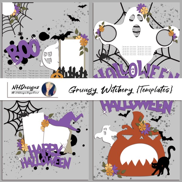 Grungy Witchery (templates) by NHDesignz 