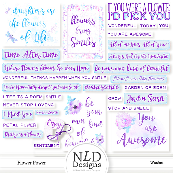 Flower Power Wordart