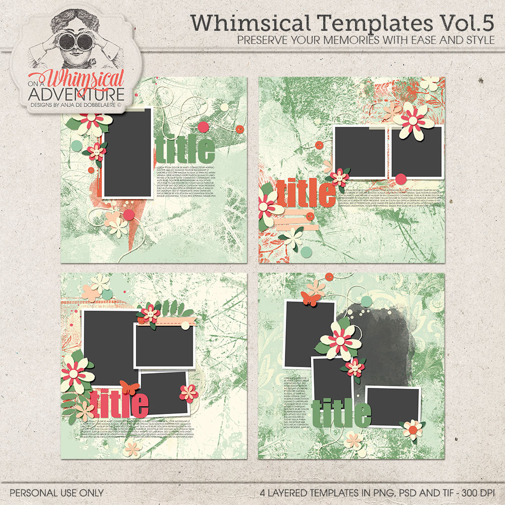 digital scrapbook templates