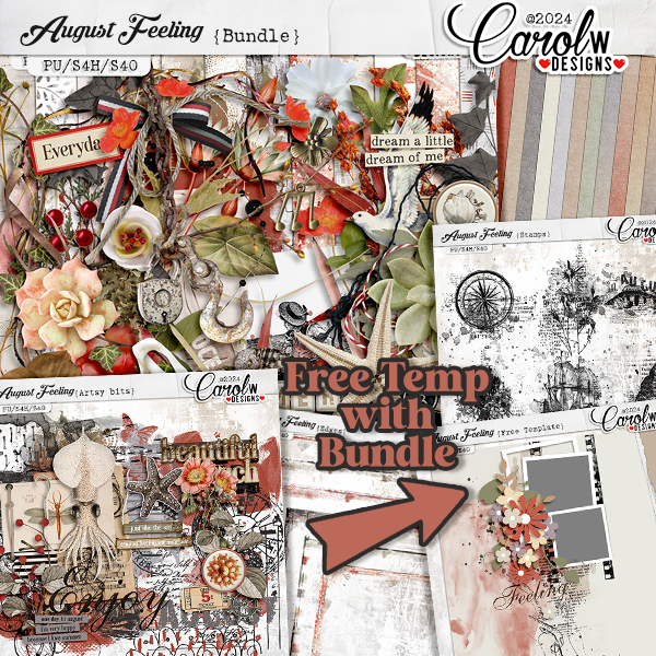 August Feeling-Bundle+Free Template