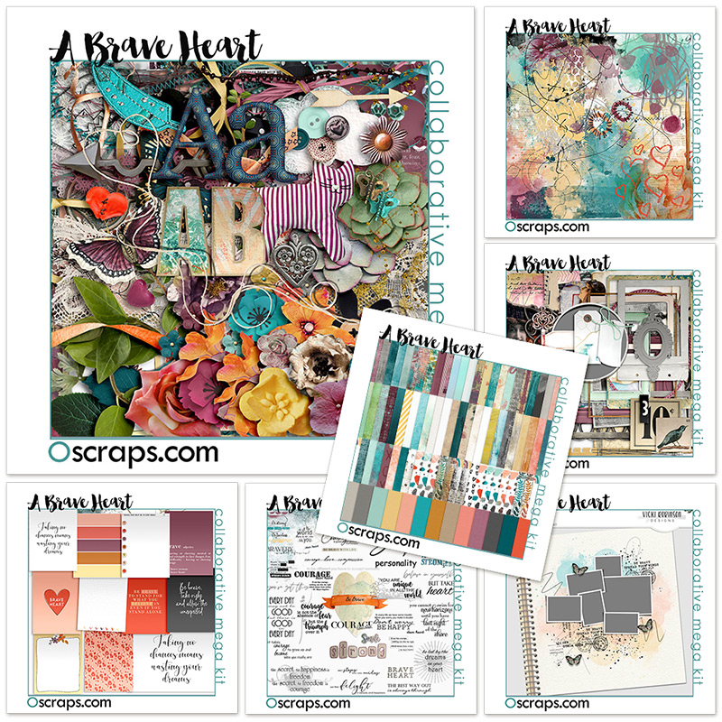 A Brave Heart - Oscraps Mega Collab Kit