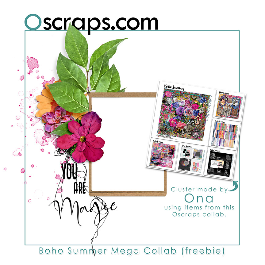 Boho Summer Oscraps Collab Freebie