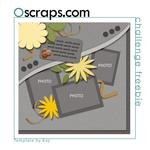 Oscraps Template Challenge 2025 August by Kay