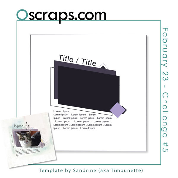 Oscraps Challenge Freebie February 2023 no 5 Template by Timounette