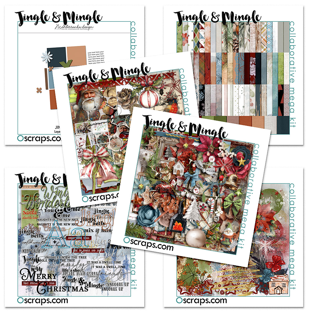 Jingle and Mingle Oscraps Collab Mega Kit