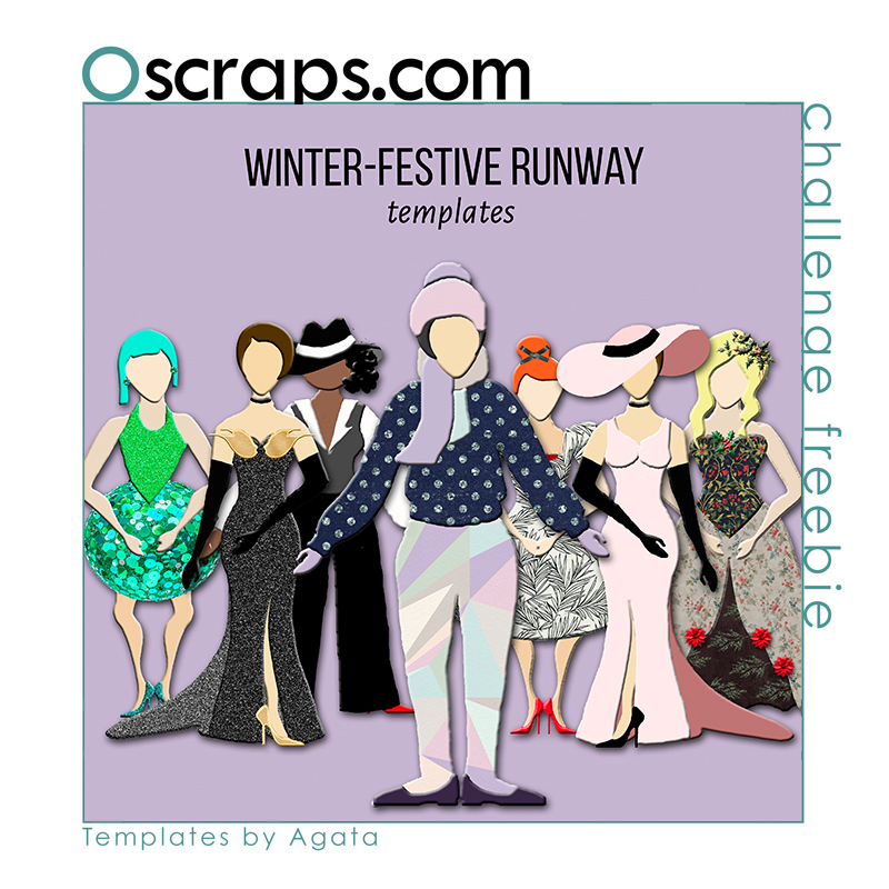 Oscraps Template Challenge 2025 Dec by Agata