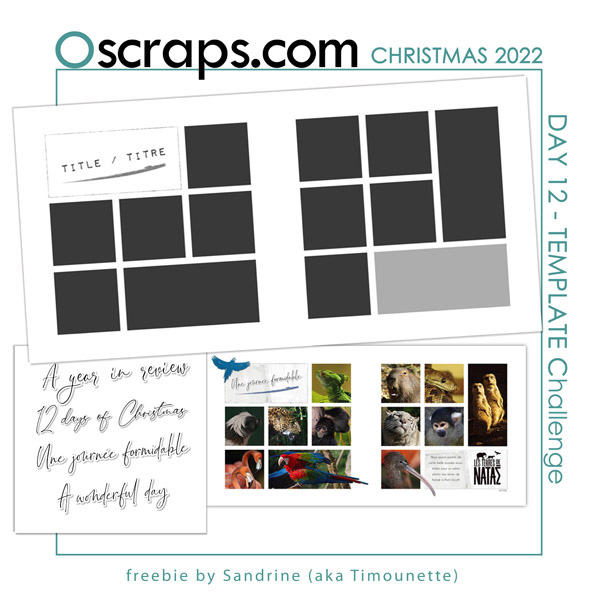 Oscraps Challenge Freebie - 12 Days of December 2022 by Timounette 