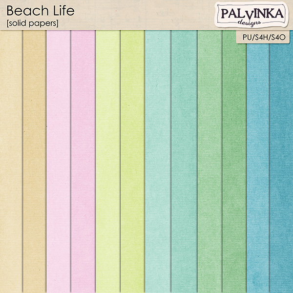 Beach Life Solid Papers