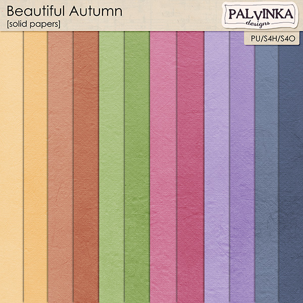 Beautiful Autumn Solid Papers