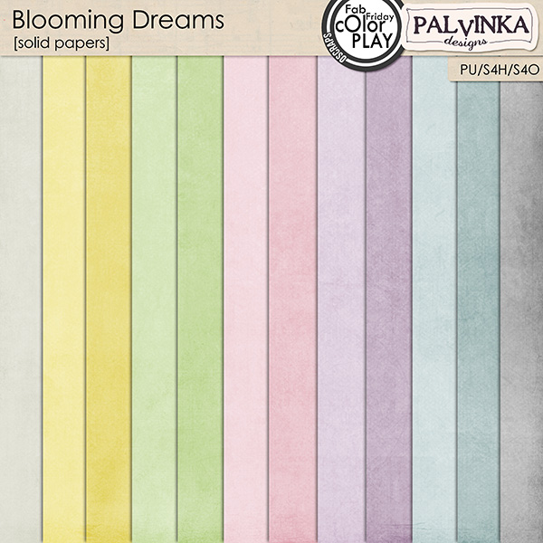 Blooming Dreams Solid Papers