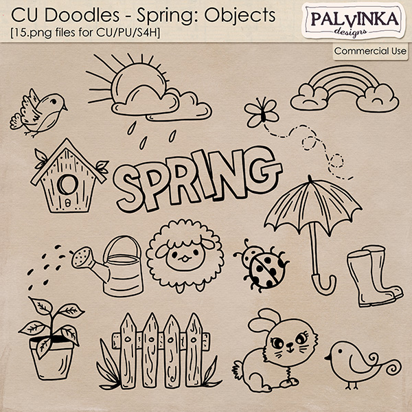 CU Doodles - Spring Objects