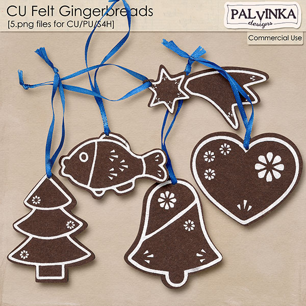 CU Felt Gingerbreads