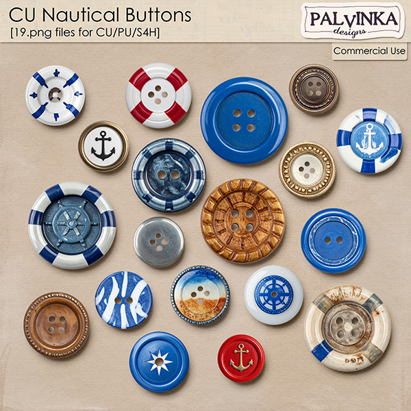 CU Nautical Buttons
